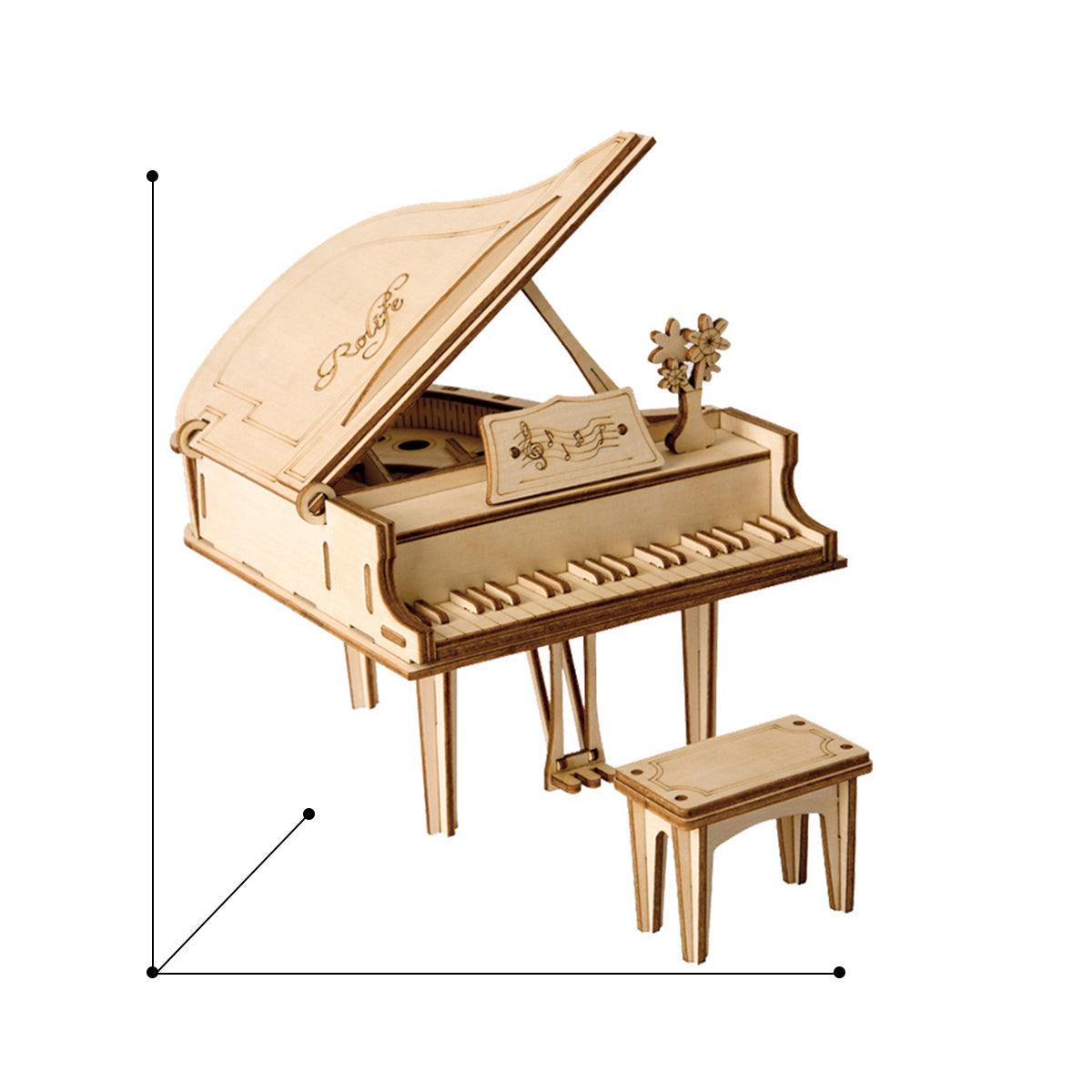 Desktrim™ | Classic Grand Piano - Wooden 3D Assembly Model