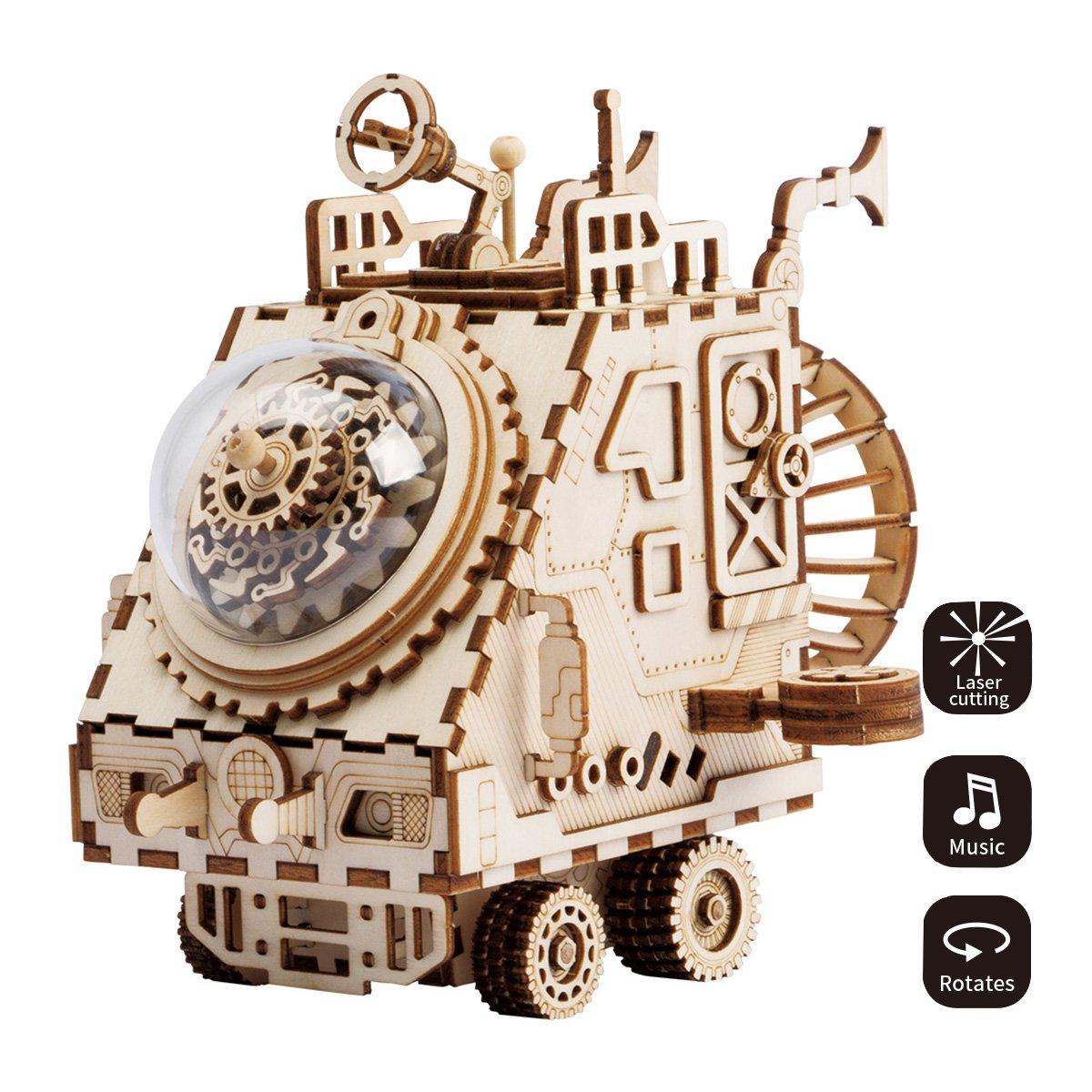 Desktrim™ | Cosmic Voyager - Steampunk Spaceship Music Box Kit
