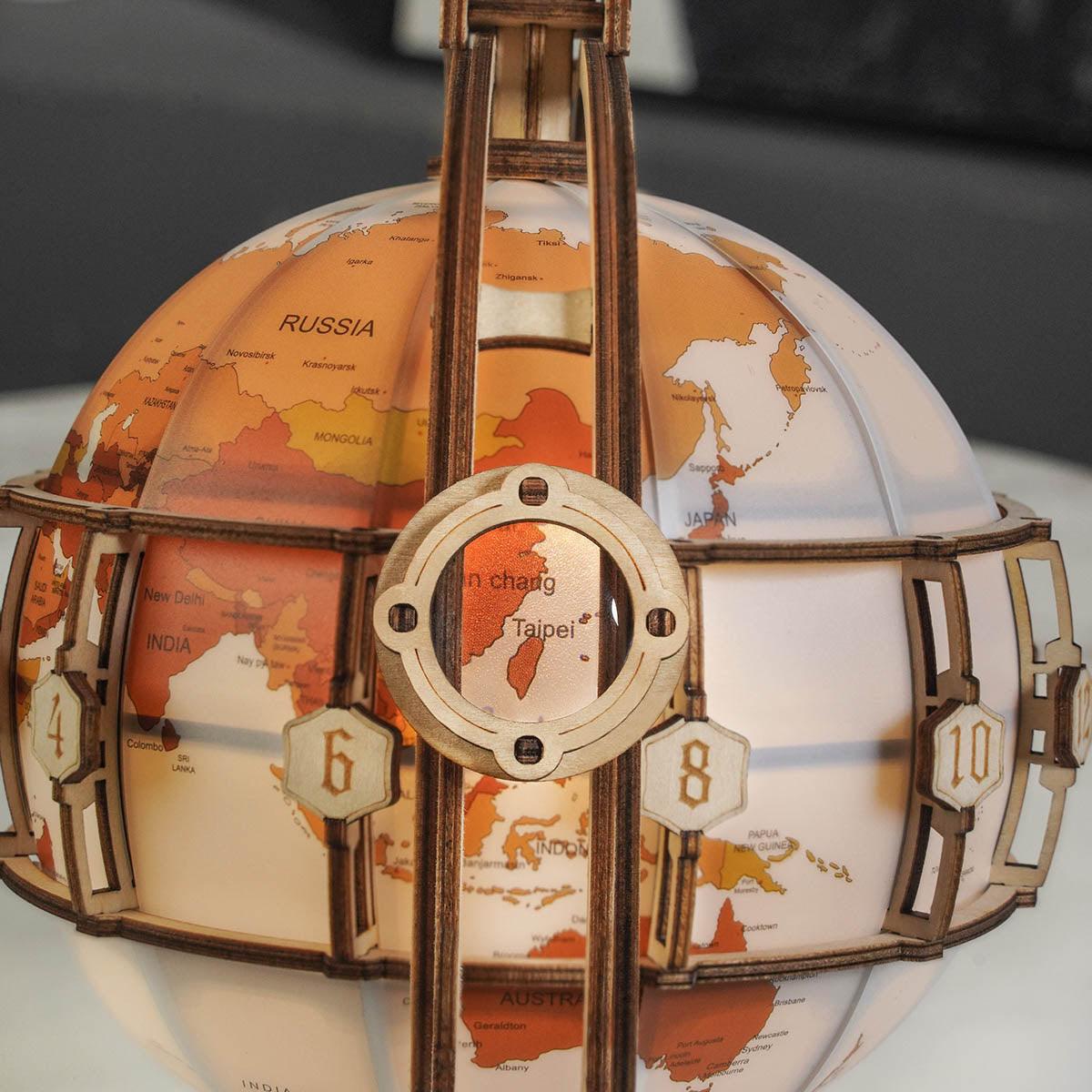 Desktrim™ | Illuminated Globe 3D Wooden Puzzle