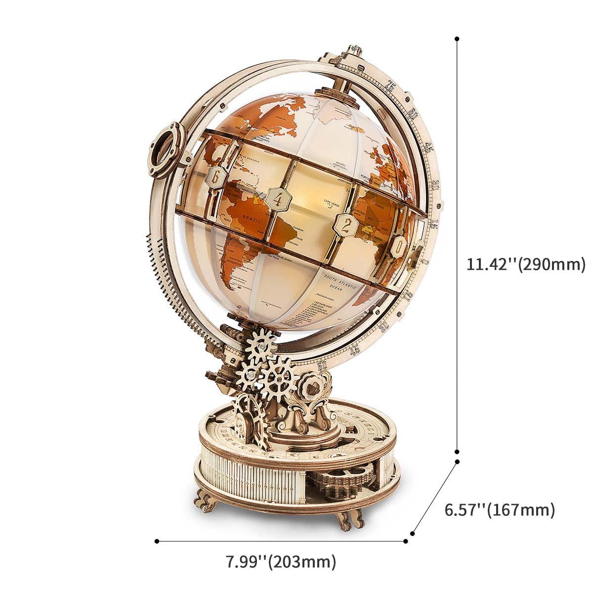 Desktrim™ | Illuminated Globe 3D Wooden Puzzle