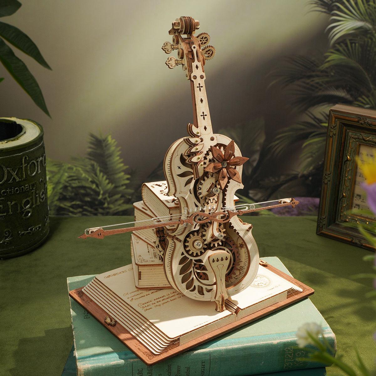 Desktrim™ | Magic Cello Mechanical Music Box 3D Wooden Puzzle