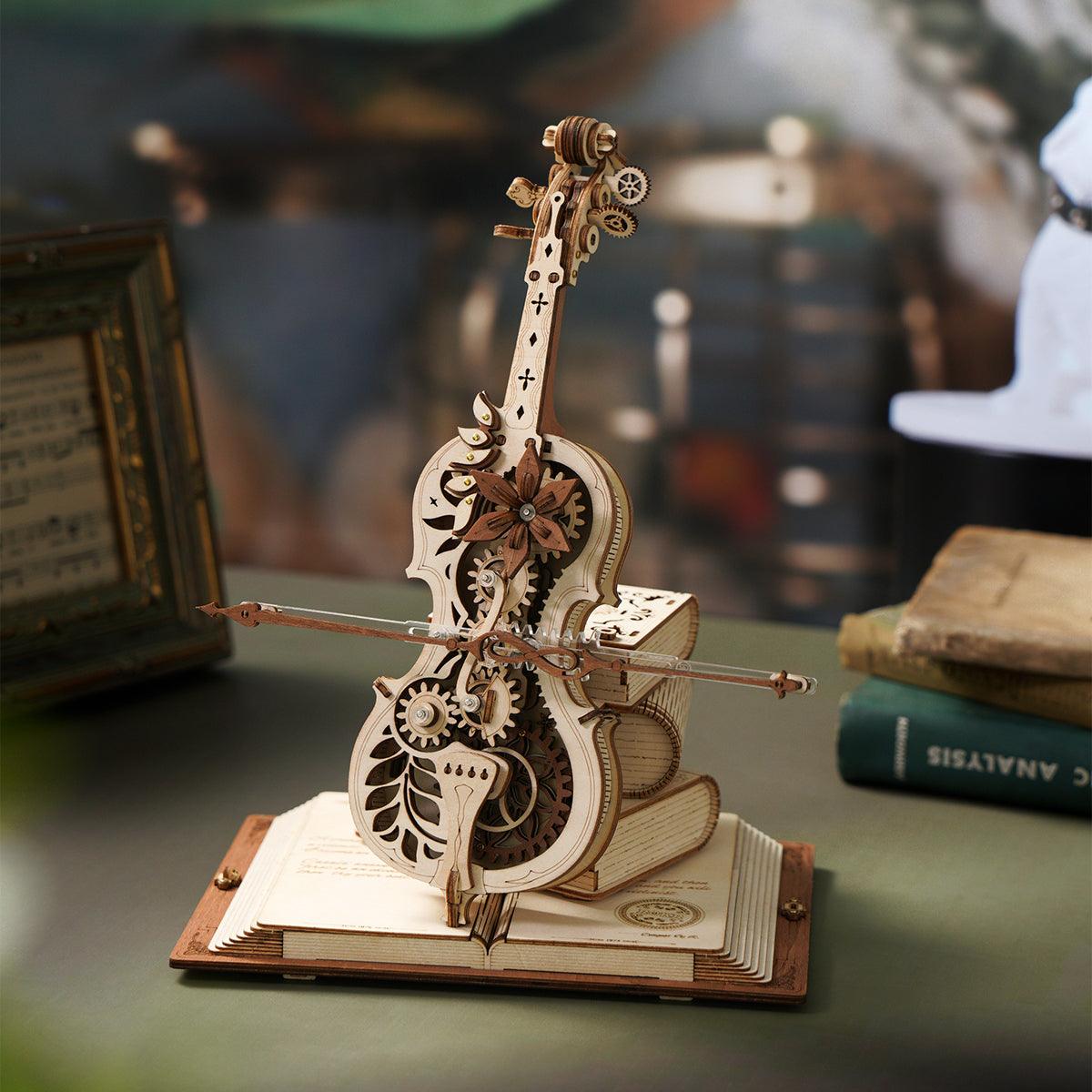 Desktrim™ | Magic Cello Mechanical Music Box 3D Wooden Puzzle