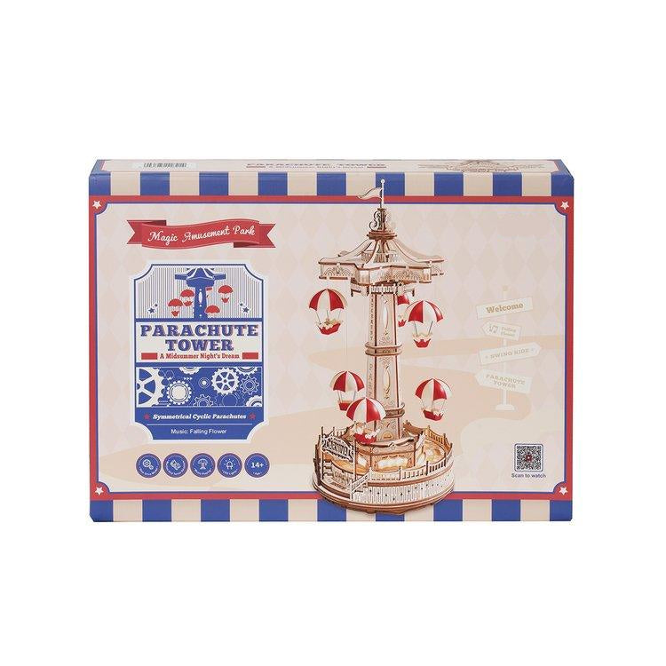 Desktrim™ | Parachute Tower DIY Music Box 3D Wooden Puzzle