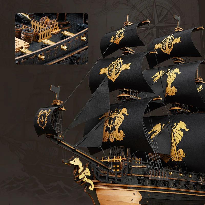 Desktrim™ | Royal Galleon Warship - 3D Wooden Puzzle
