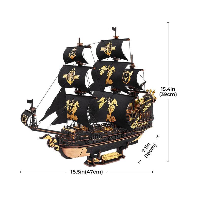Desktrim™ | Royal Galleon Warship - 3D Wooden Puzzle