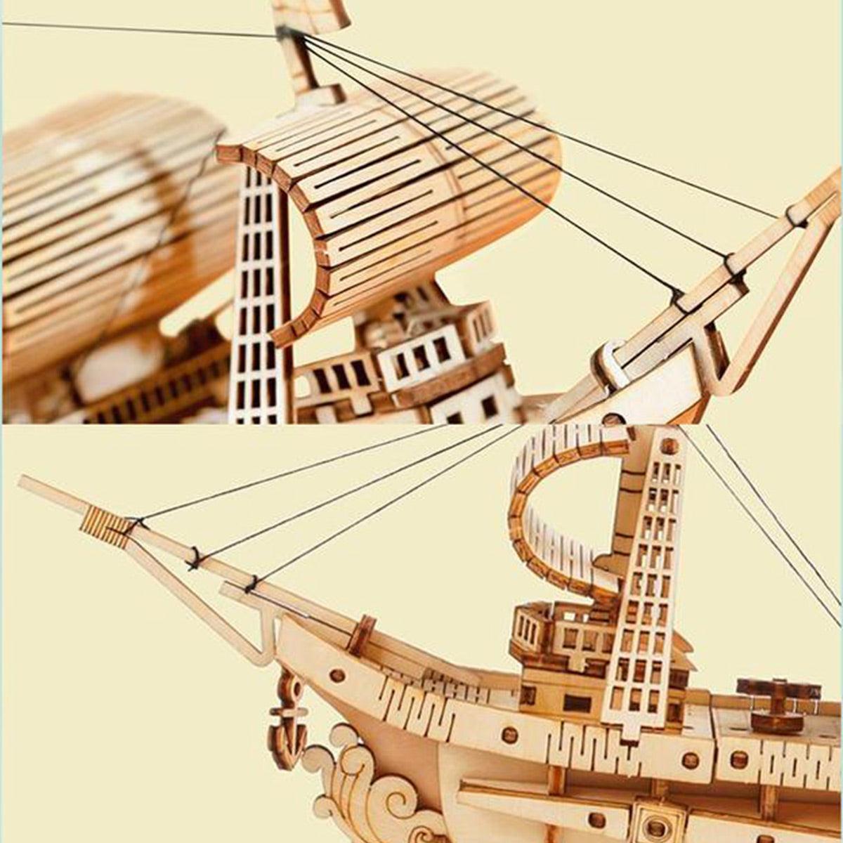 Desktrim™ | Sailling Ship 3D Wooden Puzzle Decor