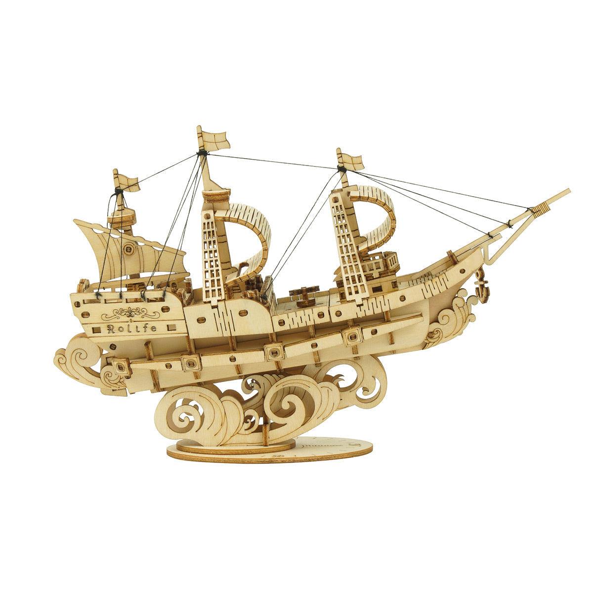 Desktrim™ | Sailling Ship 3D Wooden Puzzle Decor
