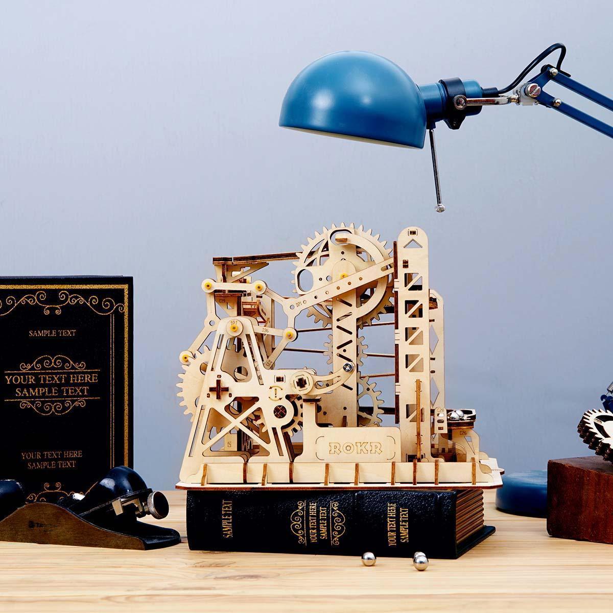 Desktrim™ | Swingback Explorer - 3D Wooden Puzzle Marbel Run