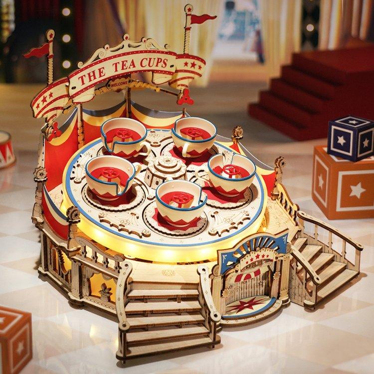 Desktrim™ | Tilt-A-Whirl DIY Music Box 3D Wooden Puzzle