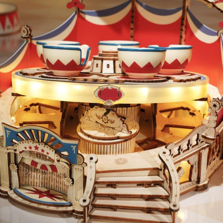 Desktrim™ | Tilt-A-Whirl DIY Music Box 3D Wooden Puzzle