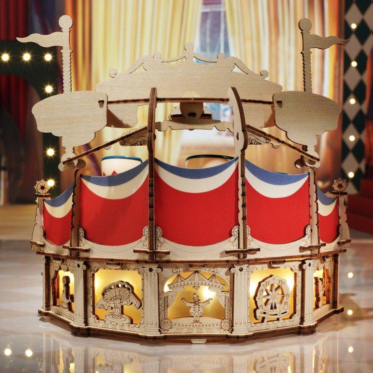 Desktrim™ | Tilt-A-Whirl DIY Music Box 3D Wooden Puzzle