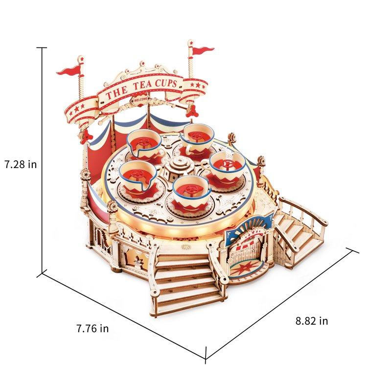 Desktrim™ | Tilt-A-Whirl DIY Music Box 3D Wooden Puzzle