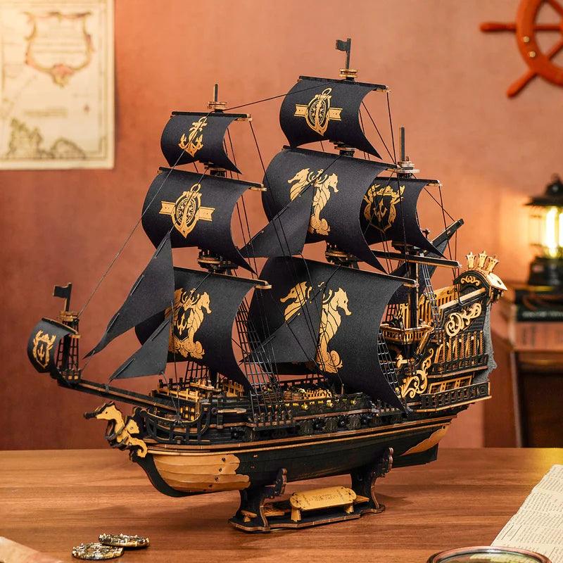 Desktrim™ | Royal Galleon Warship - 3D Wooden Puzzle