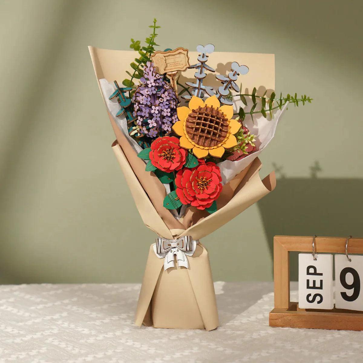 Desktrim™ | Eternal Bloom 3D Wooden Puzzle Bouquet