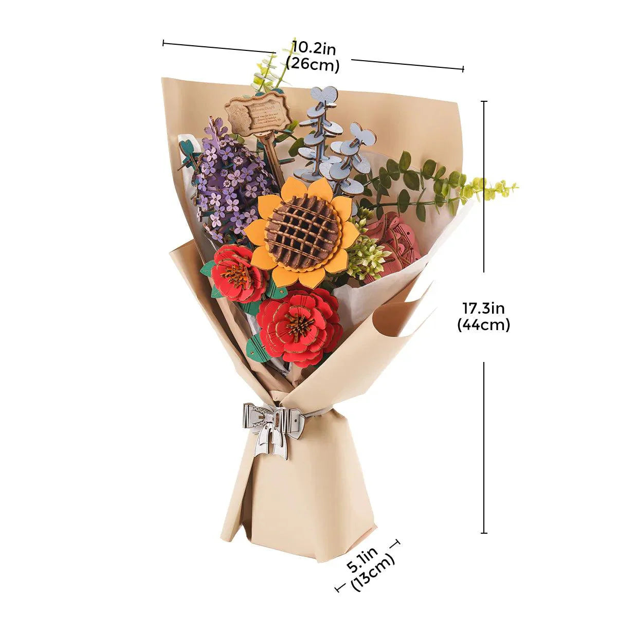 Desktrim™ | Eternal Bloom 3D Wooden Puzzle Bouquet