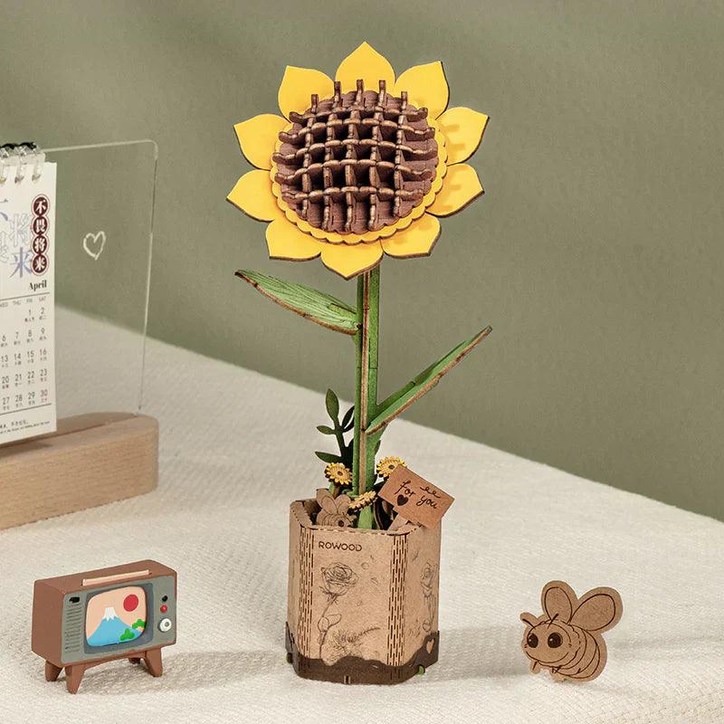 Desktrim™ | Eternal Bloom 3D Wooden Puzzle Bouquet