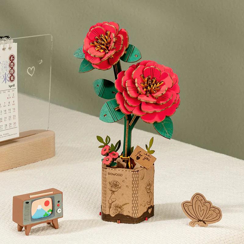 Desktrim™ | Eternal Bloom 3D Wooden Puzzle Bouquet