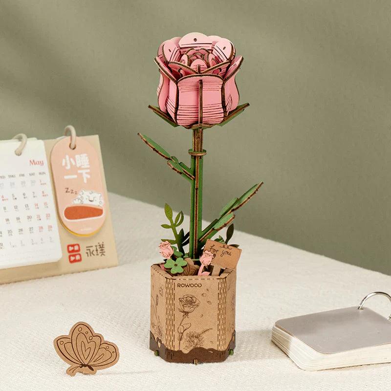 Desktrim™ | Eternal Bloom 3D Wooden Puzzle Bouquet