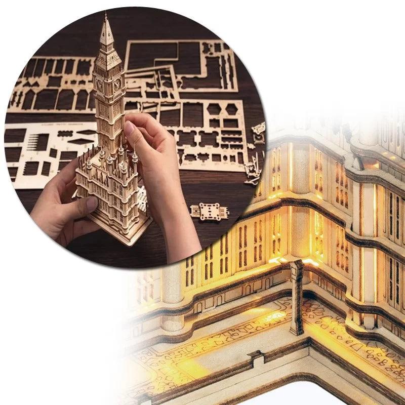 Desktrim™ | Illuminated Tower Bridge 3D Wooden Puzzle