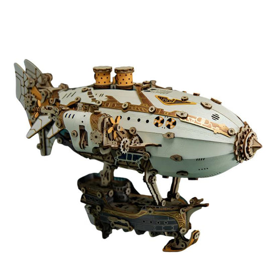 Desktrim™ | Steampunk Navigator Airship 3D Wooden Puzzle Kit