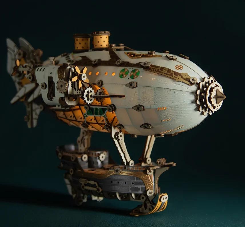 Desktrim™ | Steampunk Navigator Airship 3D Wooden Puzzle Kit