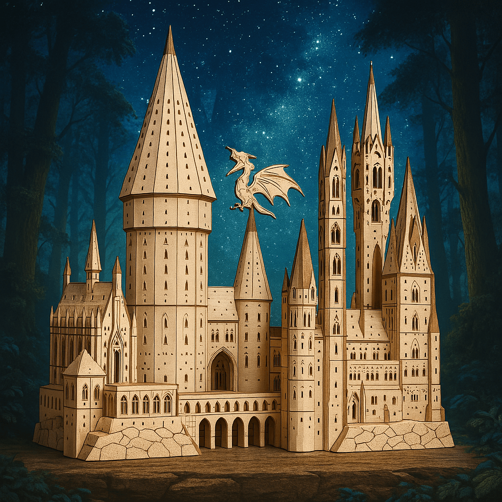 Desktrim™ | Hogwarts Magical Castle 3D Wooden Puzzle Kit