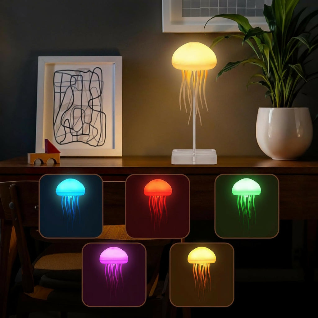 Desktrim™ | 7-Color Changing LED RGB Night Light Jellyfish Lamp with Sound Activation