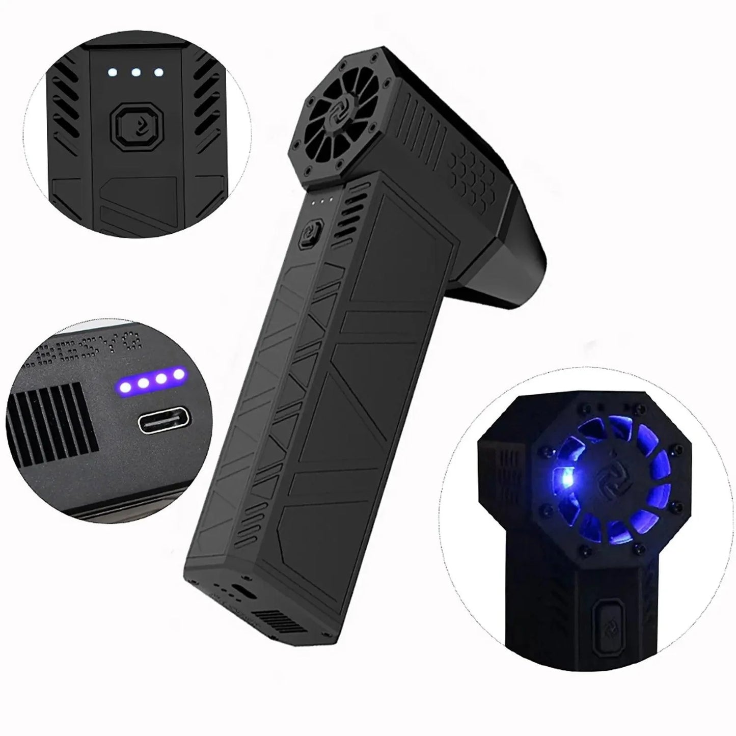 Desktrim™ | X3 TurboJet 130000RPM Brushless Cordless Air Blower Car Dryer Dust Cleaner with LED Light