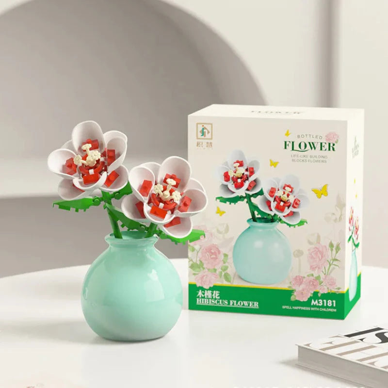Desktrim™ | Building Block Flowers Rose Tulip Lily Peony DIY Botanical Set