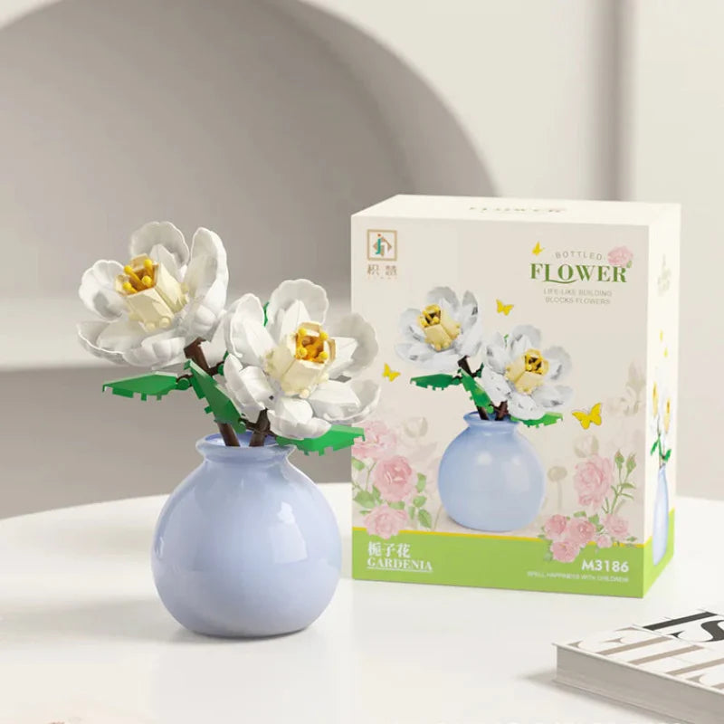 Desktrim™ | Building Block Flowers Rose Tulip Lily Peony DIY Botanical Set