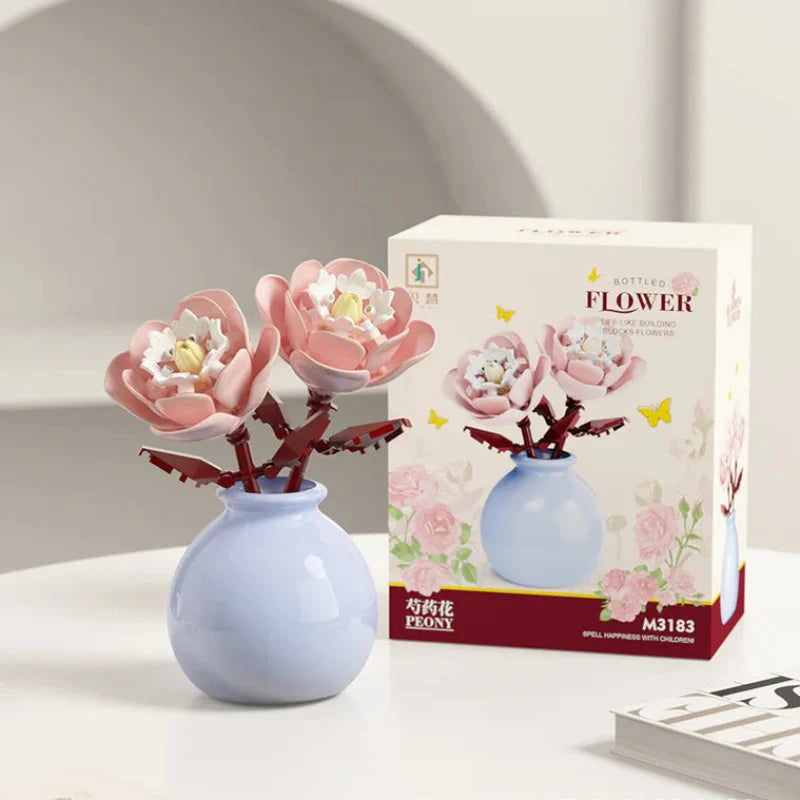 Desktrim™ | Building Block Flowers Rose Tulip Lily Peony DIY Botanical Set