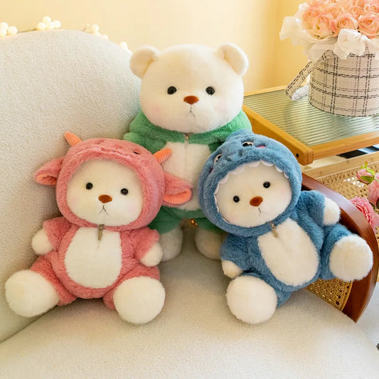 Cute Soft Teddy Bear Plush Toy with Removable Hoodie - Adorable Stuffed Animal Gift