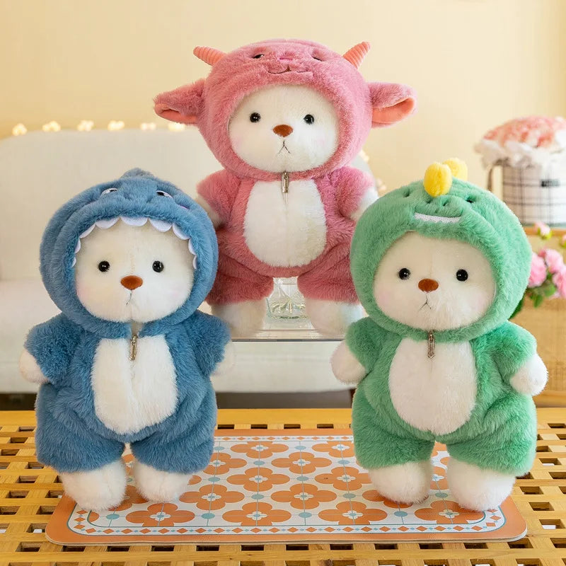 Cute Soft Teddy Bear Plush Toy with Removable Hoodie - Adorable Stuffed Animal Gift