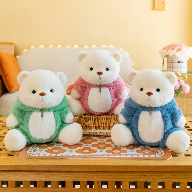 Cute Soft Teddy Bear Plush Toy with Removable Hoodie - Adorable Stuffed Animal Gift