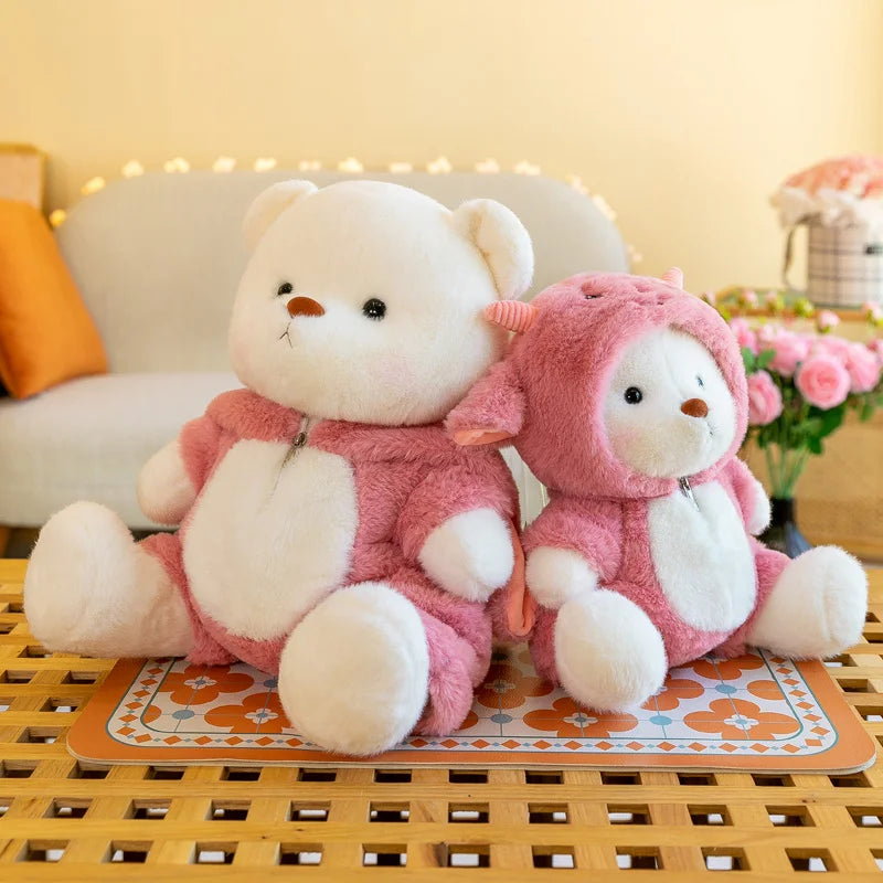 Cute Soft Teddy Bear Plush Toy with Removable Hoodie - Adorable Stuffed Animal Gift
