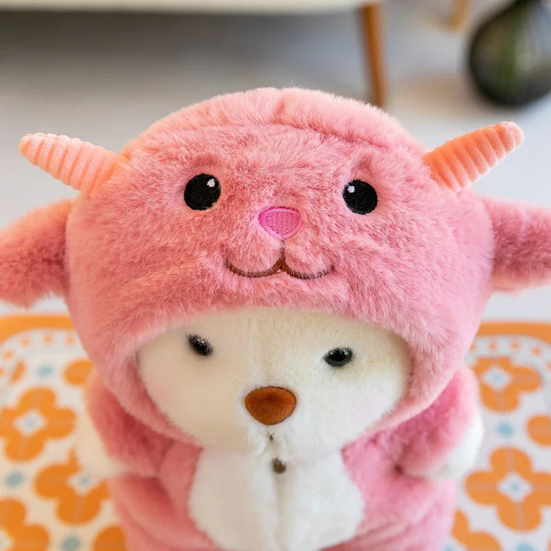 Cute Soft Teddy Bear Plush Toy with Removable Hoodie - Adorable Stuffed Animal Gift
