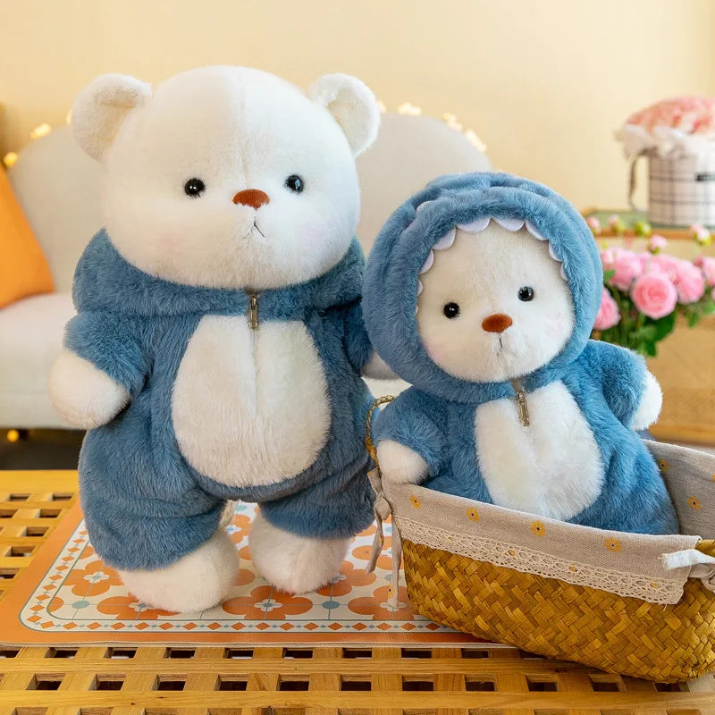 Cute Soft Teddy Bear Plush Toy with Removable Hoodie - Adorable Stuffed Animal Gift