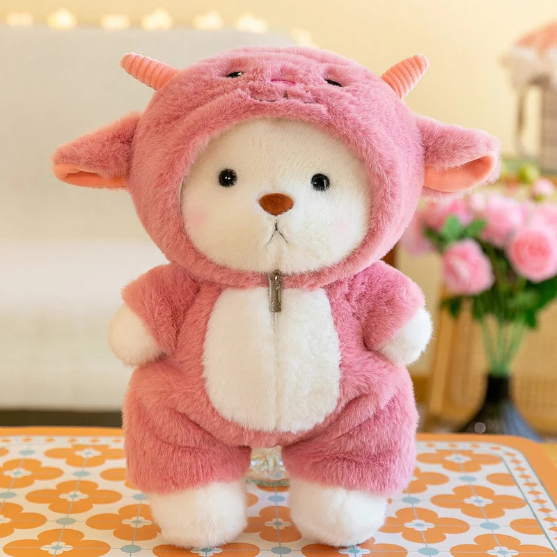Cute Soft Teddy Bear Plush Toy with Removable Hoodie - Adorable Stuffed Animal Gift