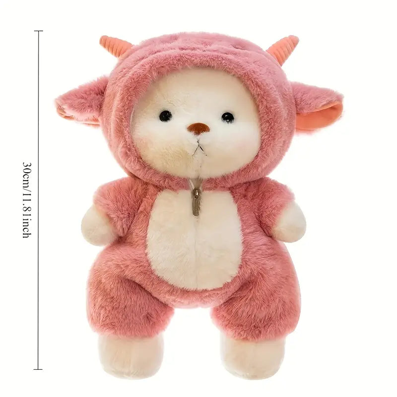 Cute Soft Teddy Bear Plush Toy with Removable Hoodie - Adorable Stuffed Animal Gift