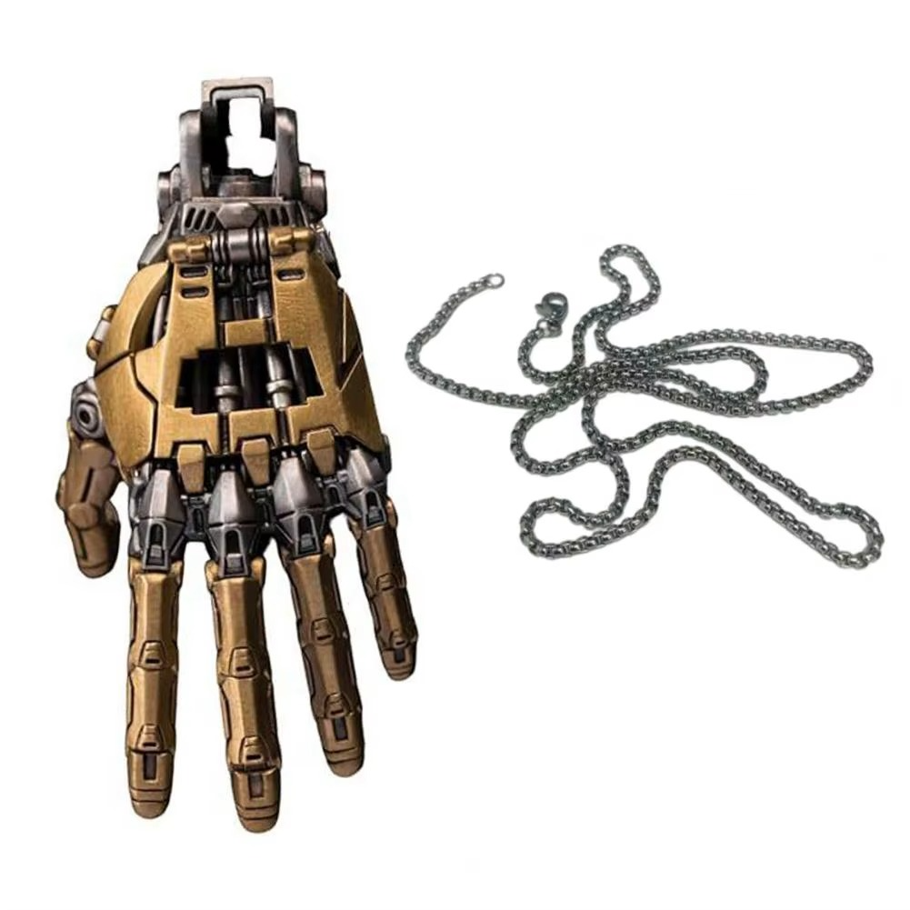 Desktrim™ | Cybernetic Hand Pendant - Articulated Steampunk Jewelry with Movable Joints