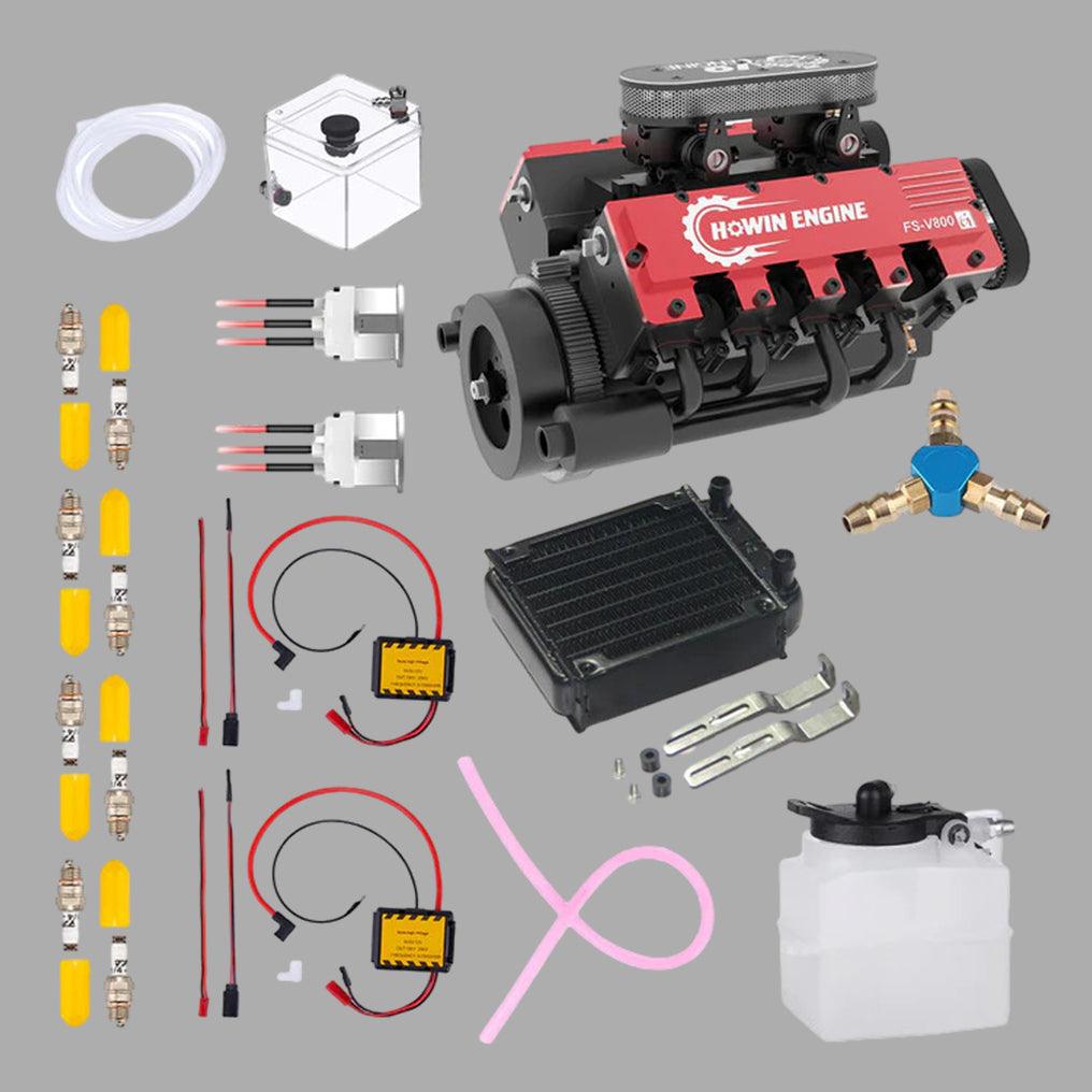 Desktrim™ | DIY 1/10 V8 Engine Model 28cc Gasoline Engine Kit FS-V800G