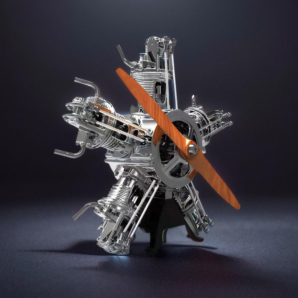 Desktrim™ | DIY 1/6 Full Metal 5 Cylinder Radial Engine Model Kit