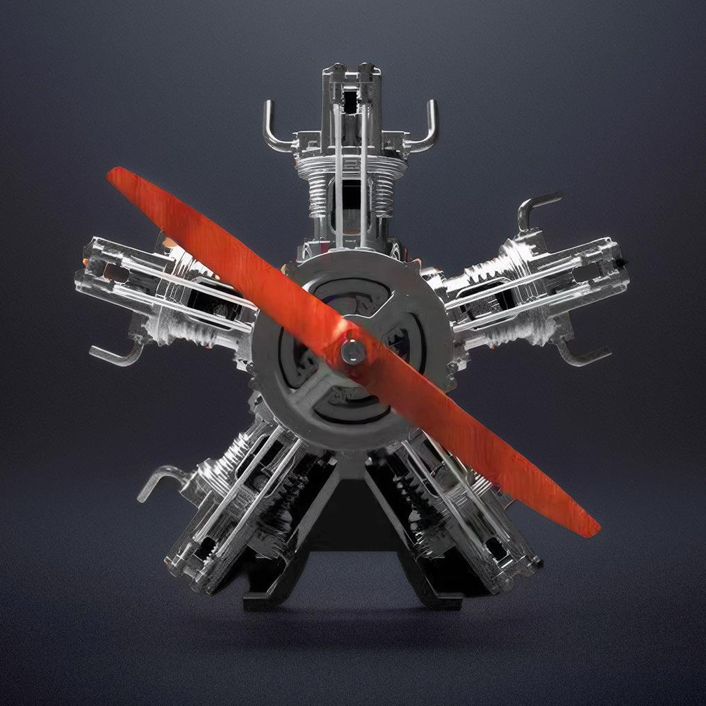 Desktrim™ | DIY 1/6 Full Metal 5 Cylinder Radial Engine Model Kit