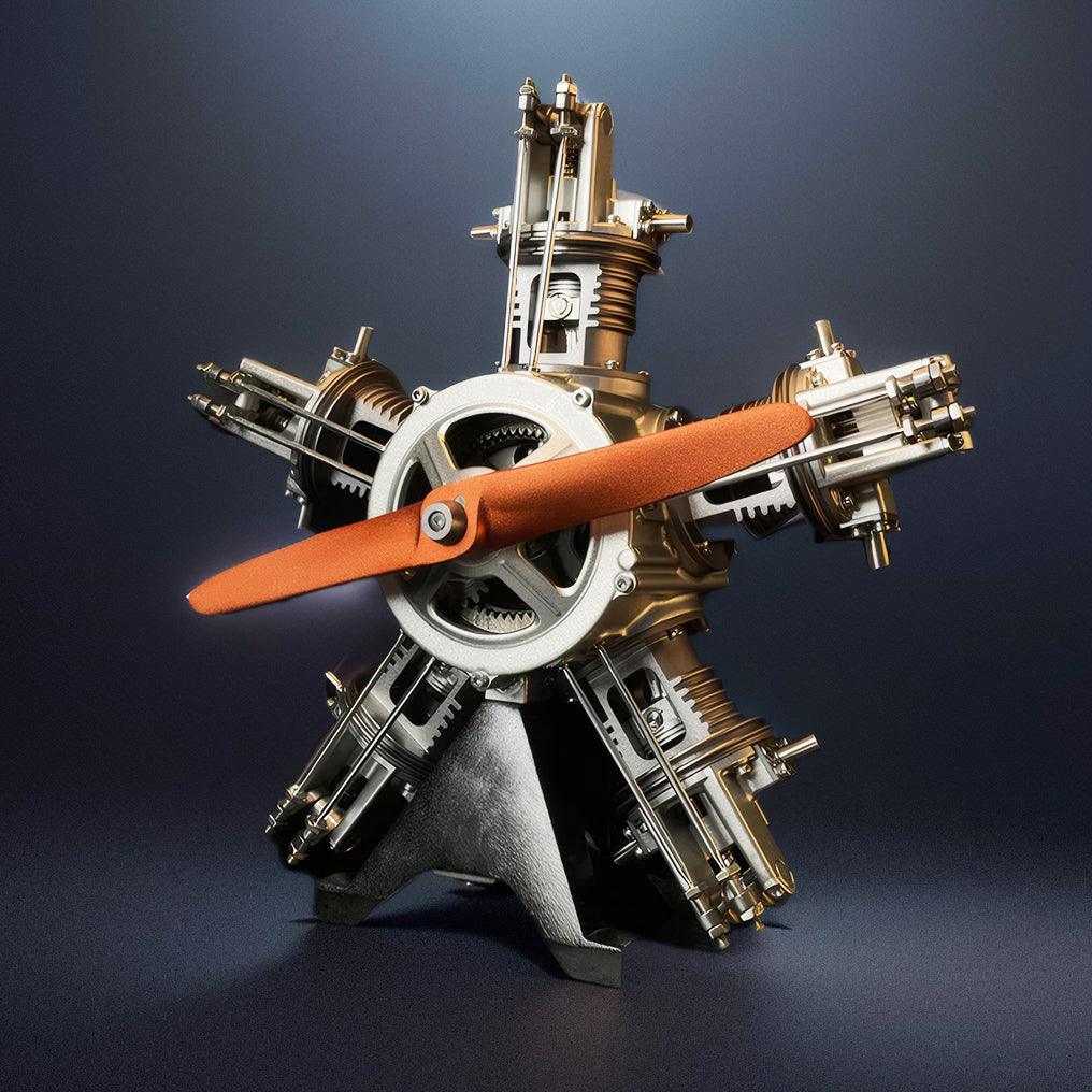 Desktrim™ | DIY 1/6 Full Metal 5 Cylinder Radial Engine Model Kit