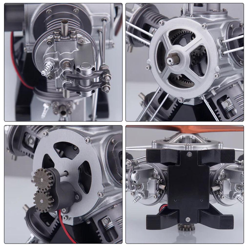 Desktrim™ | DIY 1/6 Full Metal 5 Cylinder Radial Engine Model Kit