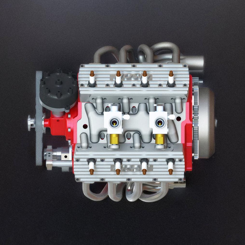 Desktrim™ | DIY 1/6 Gasoline Flathead 4-Stroke V8 Water-Cooled Engine 44CC Model Kit That Works