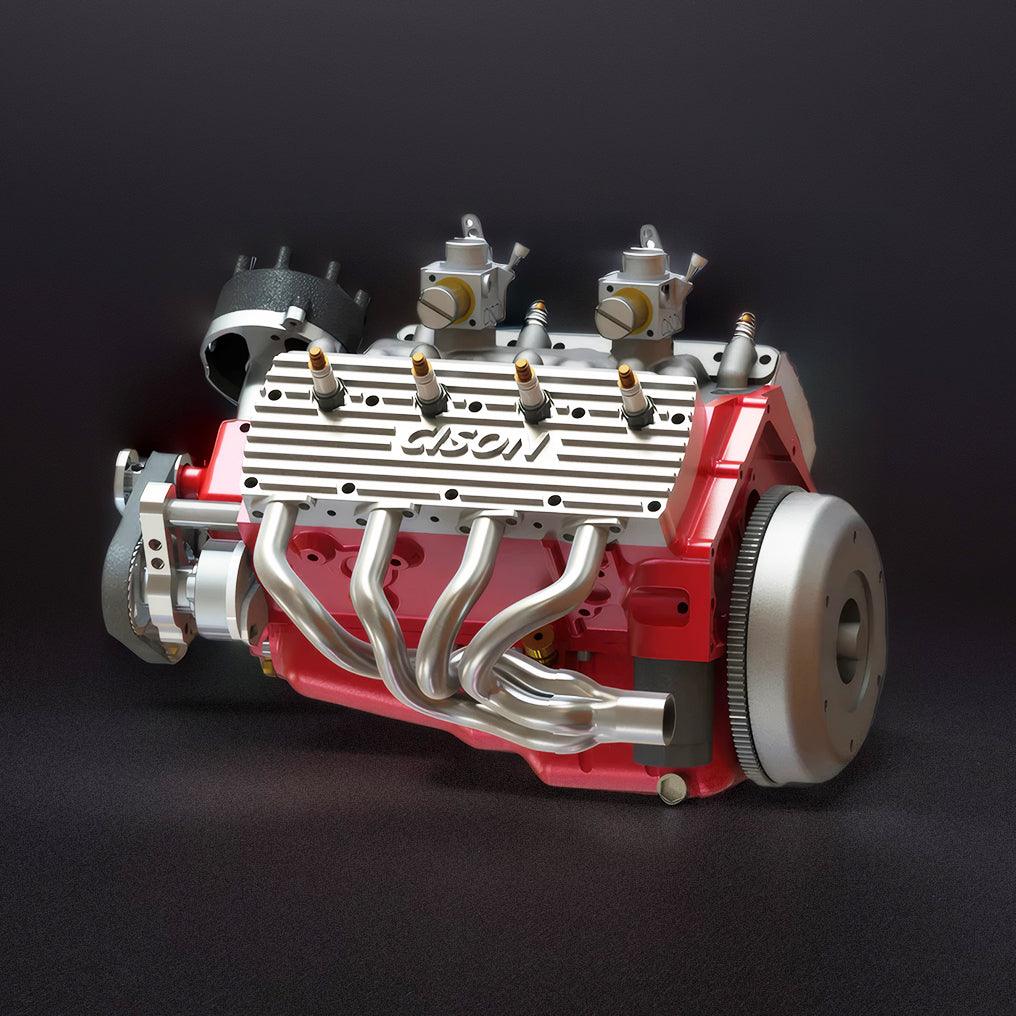 Desktrim™ | DIY 1/6 Gasoline Flathead 4-Stroke V8 Water-Cooled Engine 44CC Model Kit That Works