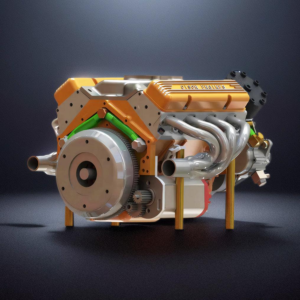 Desktrim™ | DIY 1/6 Gasoline Internal Combustion V8 Water-Cooled Engine 44CC Model Kit