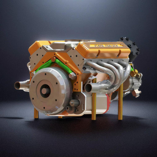 Desktrim™ | DIY 1/6 Gasoline Internal Combustion V8 Water-Cooled Engine 44CC Model Kit