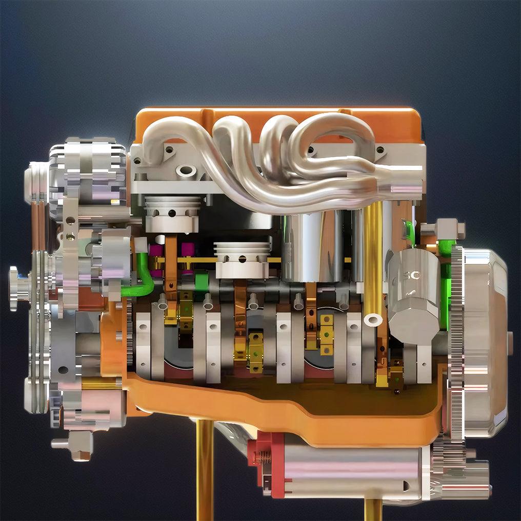 Desktrim™ | DIY 1/6 Gasoline Internal Combustion V8 Water-Cooled Engine 44CC Model Kit